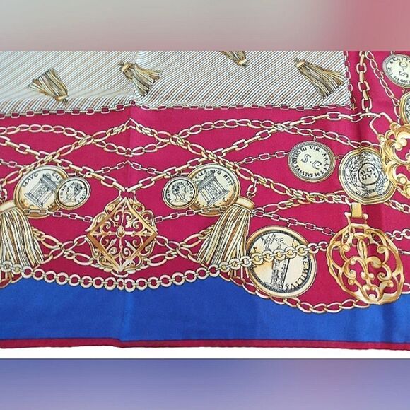 Adrienne Vittadini 💯 Silk Scarf Vintage Square - Picture 5 of 11